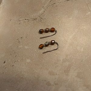 Brown and Grey Ear Climber Earrings